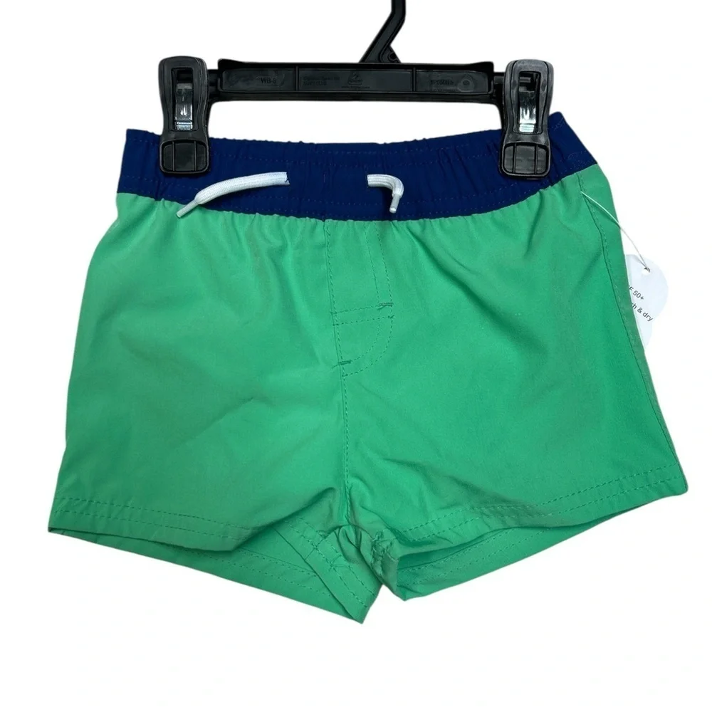 Green and Blue Kids Swim Shorts